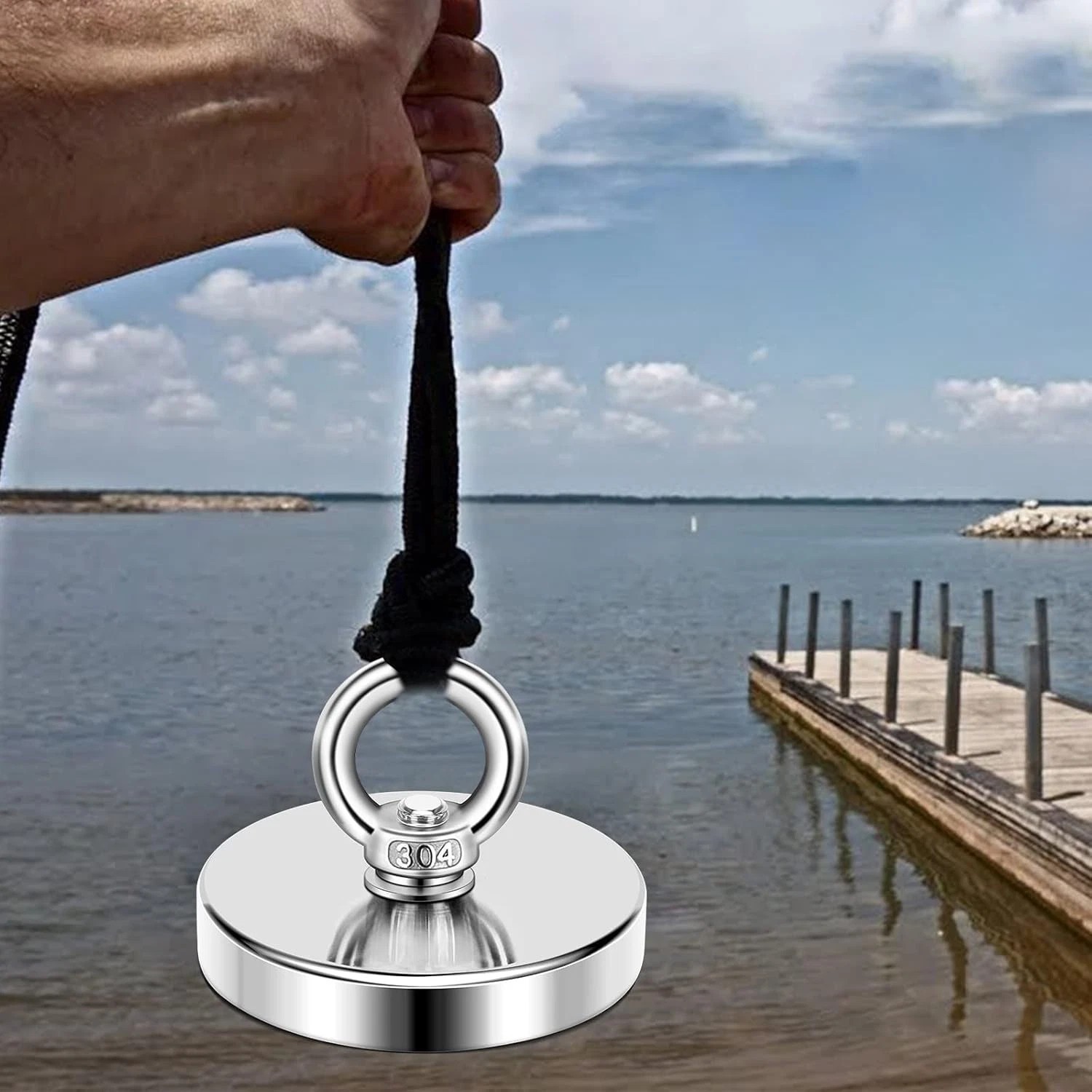 Strong Neodymium Fishing Magnets 286 lbs(130 KG) Pulling Force Rare Earth Magnet