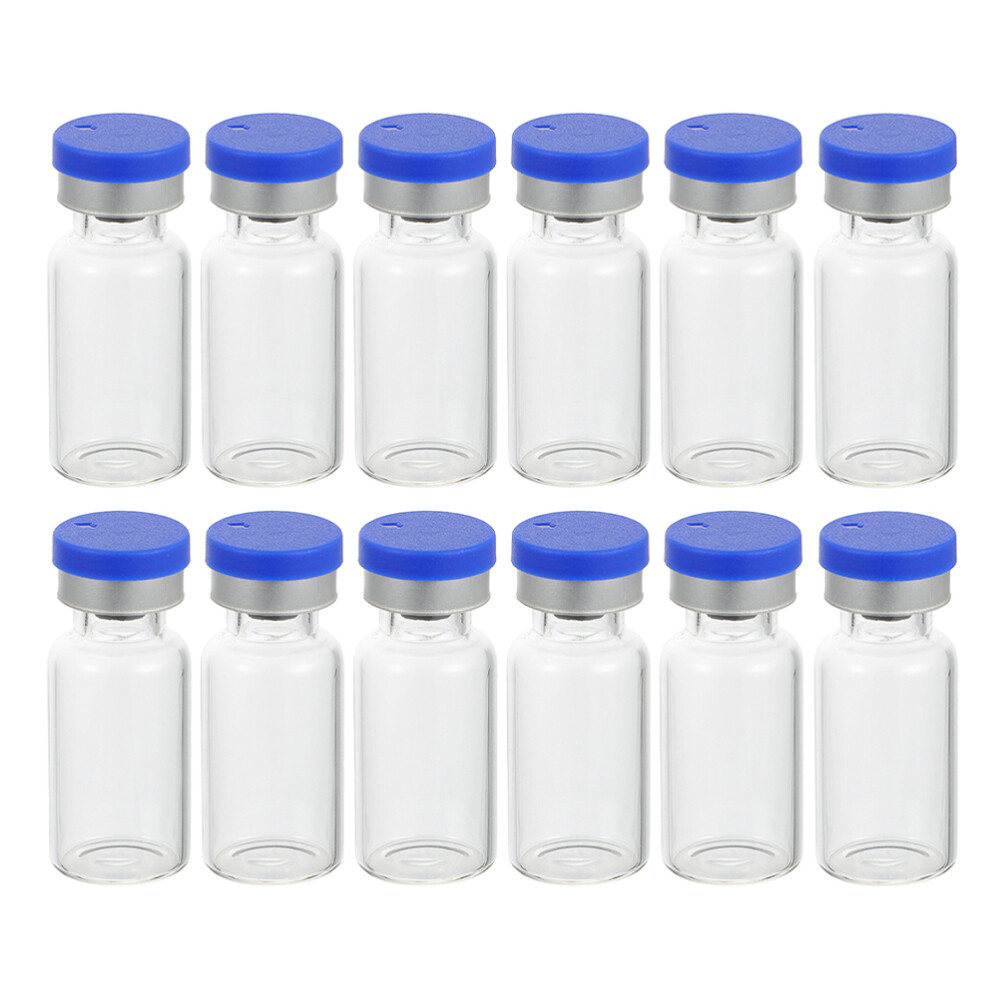 50PCS Small Glass Vials Powder Bottles Sample Liquids Storage Vial with Caps 3ML