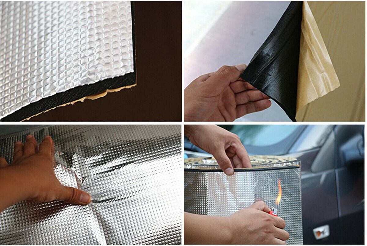 Sound Deadener Car Insulation Automotive Reduce Heat Shield Self-Adhesive 4X25