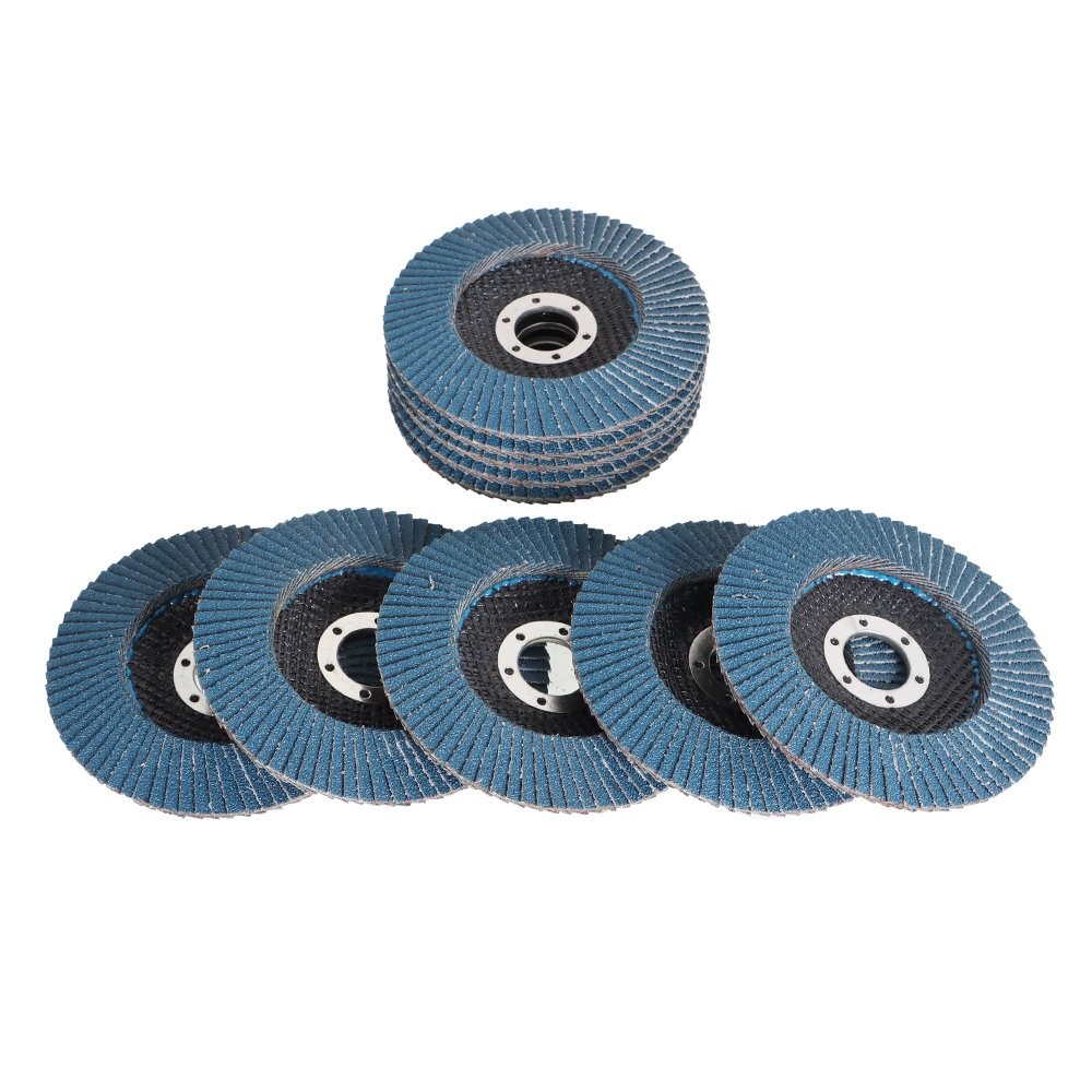 100 Pcs 4.5 Inch x 7/8 Inch T29 80 Grit Premium Zirconia Flap Sanding Discs