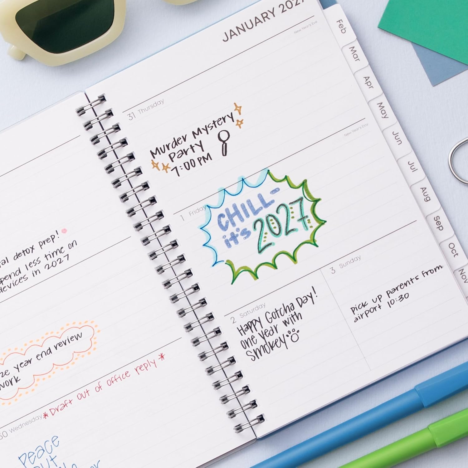 2027 Weekly and Monthly Planner Calendar, January 2027 – December 2027, 5″ X 8″,