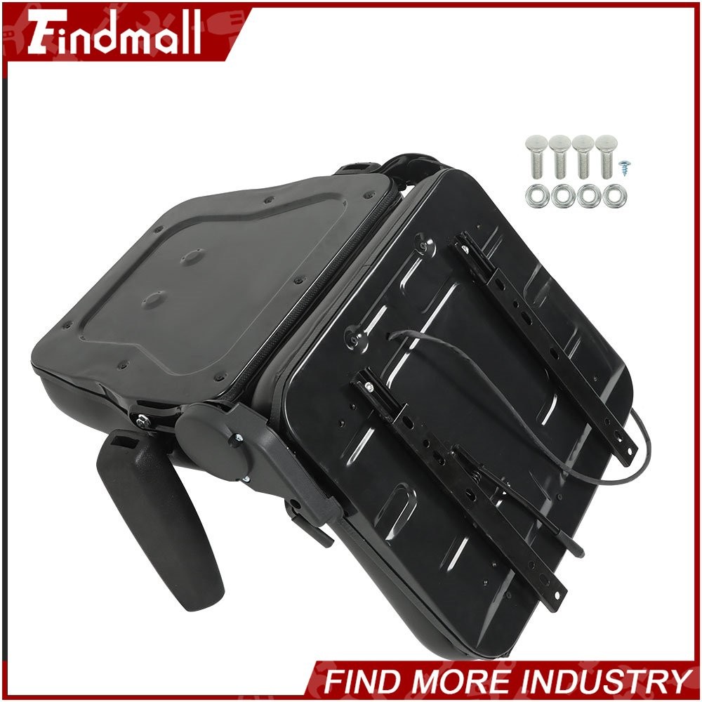 Findmall Universal Forklift Seat Tractor Seat Adjustable Back Seatbelt Armrests