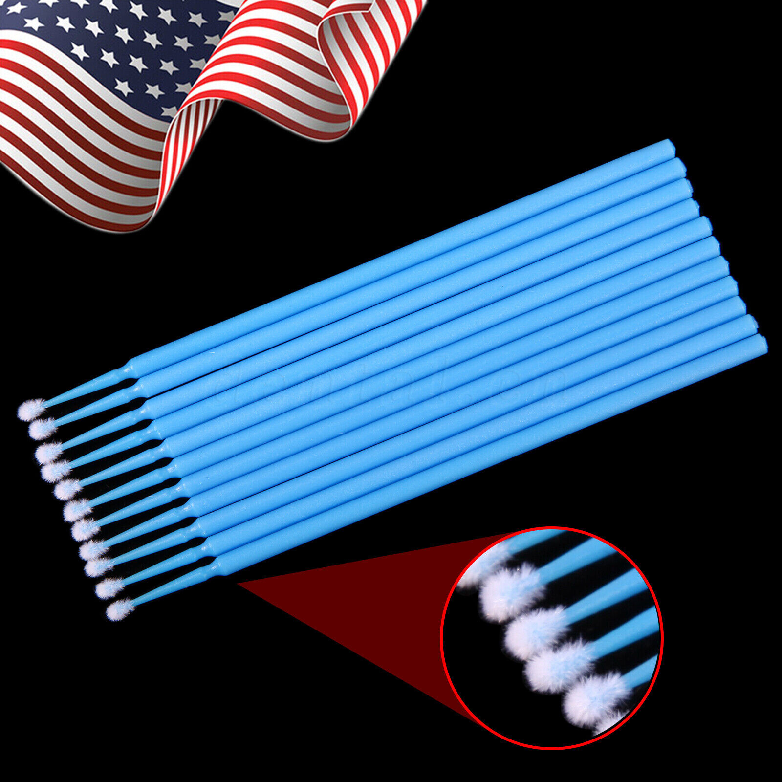 USA Microbrush Micro Brush Applicator Tips for Makeup Eyelash Dental Super Fine