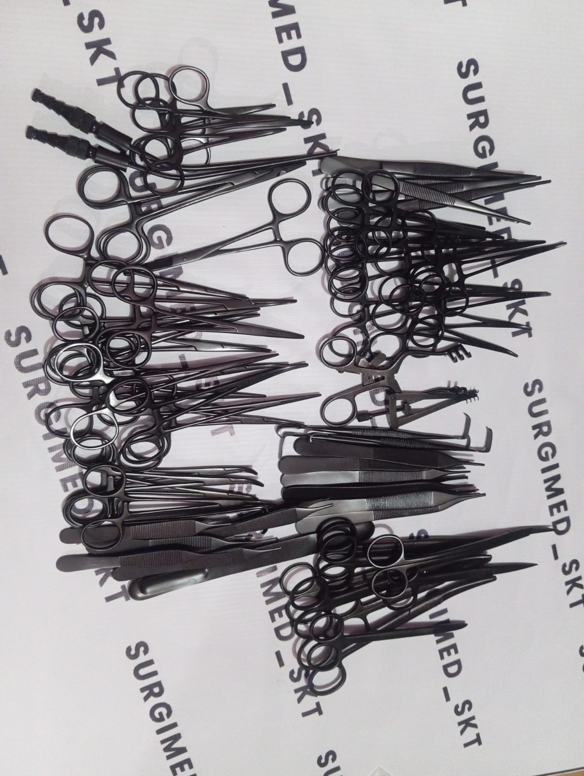 52 Pcs Plastic Surgery Surgical instruments Kit BLACK COATED