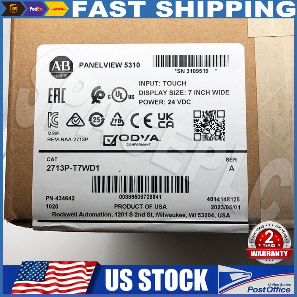 2713P-T7WD1 New AB Sealed PanelView 5310 Graphic Terminal 2713PT7WD1 US Free Tax