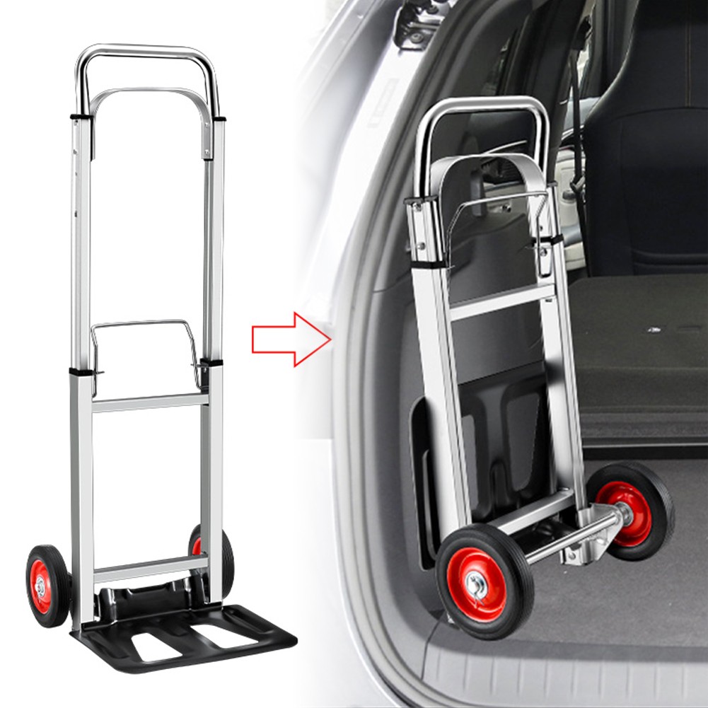 Aluminum Hand Truck 2 in 1 Heavy Duty Convertible Folding Dolly Cart 400 Lbs US