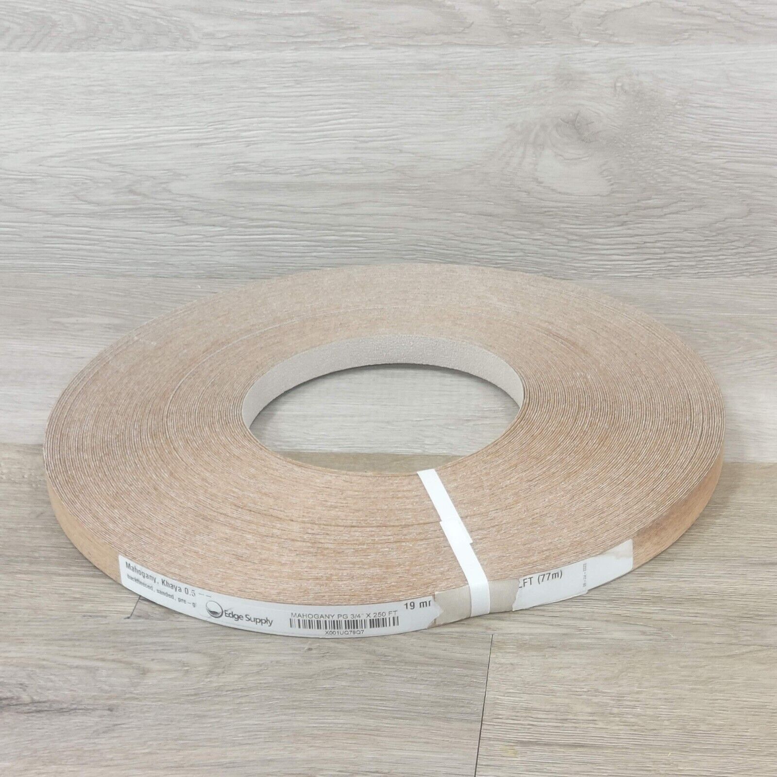 Edge Supply White Oak 3/4 inch X 250 ft Veneer Wood Roll Back Fleeced Sanded