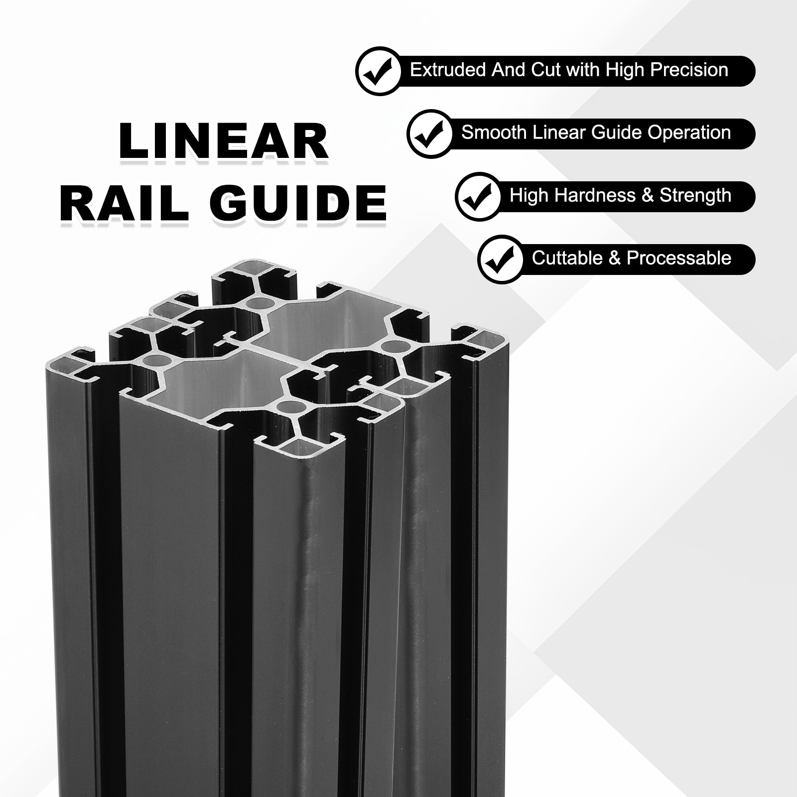 2 Pcs 200mm 4080 Aluminum Extrusion Profile INDUSTRIAL Anodized Linear Rail