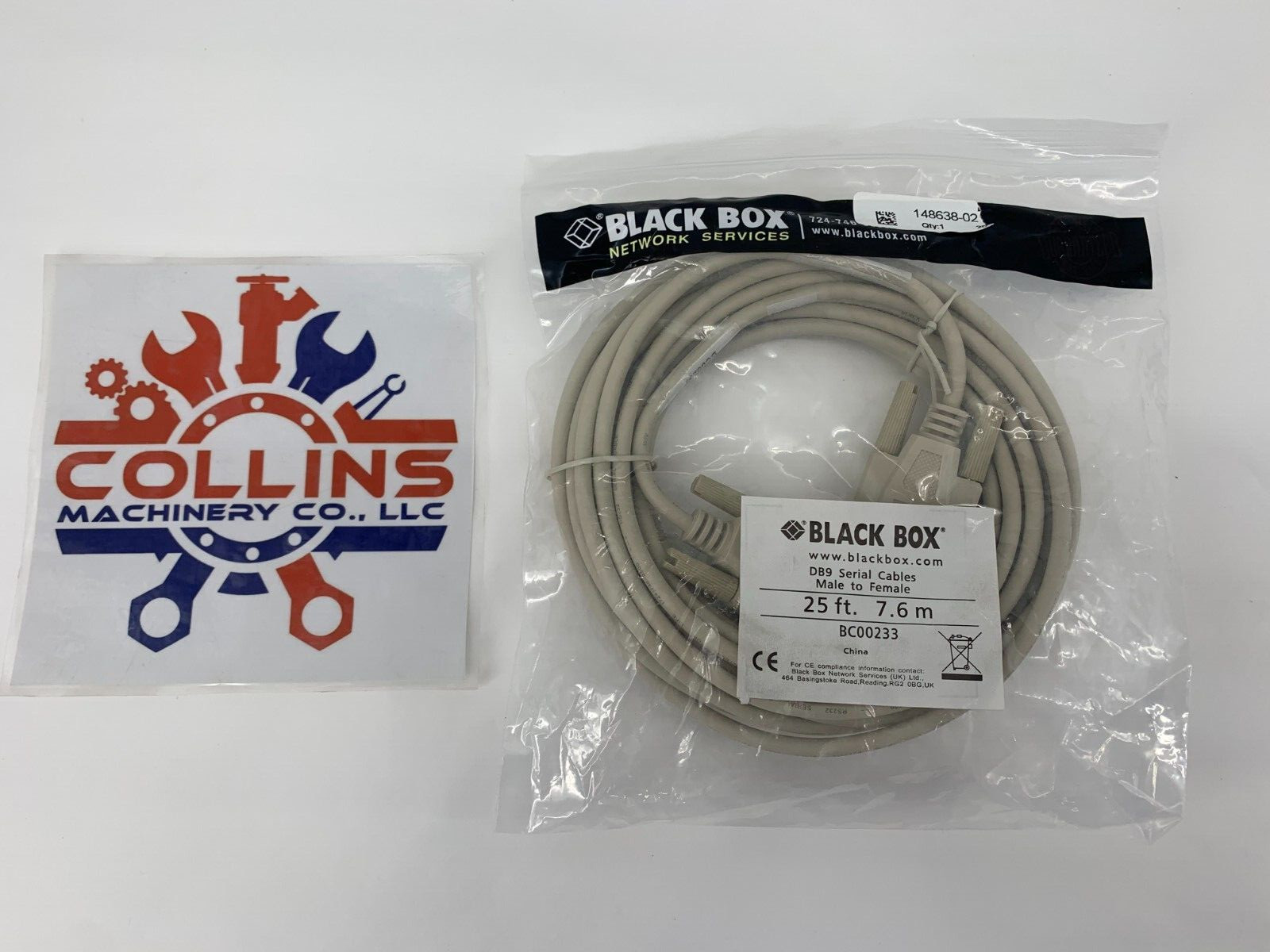 Black Box BC00233 DB9 Serial Extension Cable Male/Female 25-ft. 7.6-m
