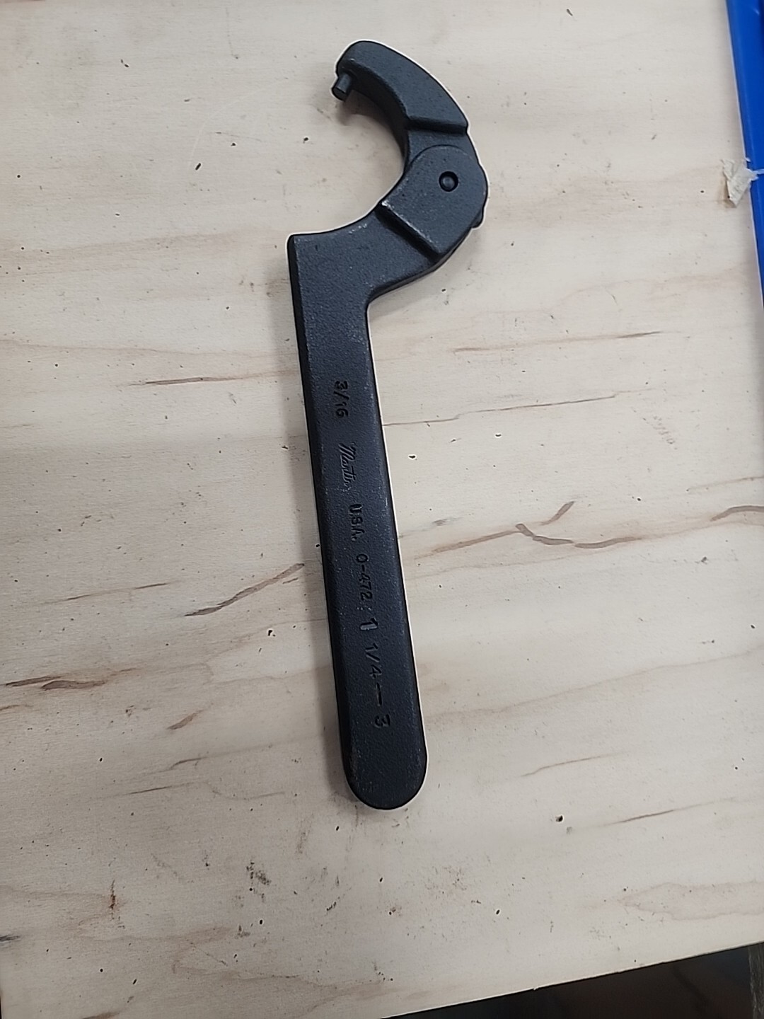 Martin Tools Adjustable Pin Spanner Wrenches, 3 Inches Opening, 3/16 Inch Pin