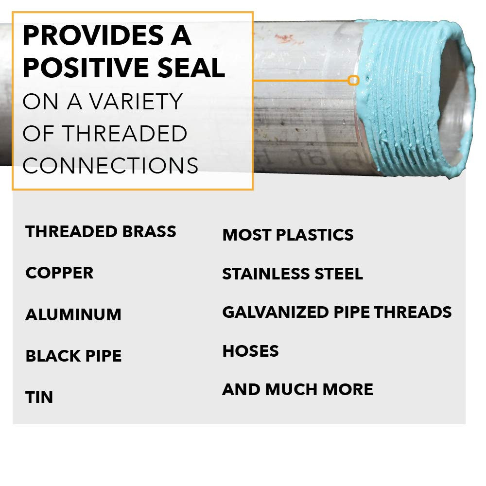 Soft-Set Pipe Thread Sealant – Non-Hardening Paste for Metal & Plastic, 1/2 Pint