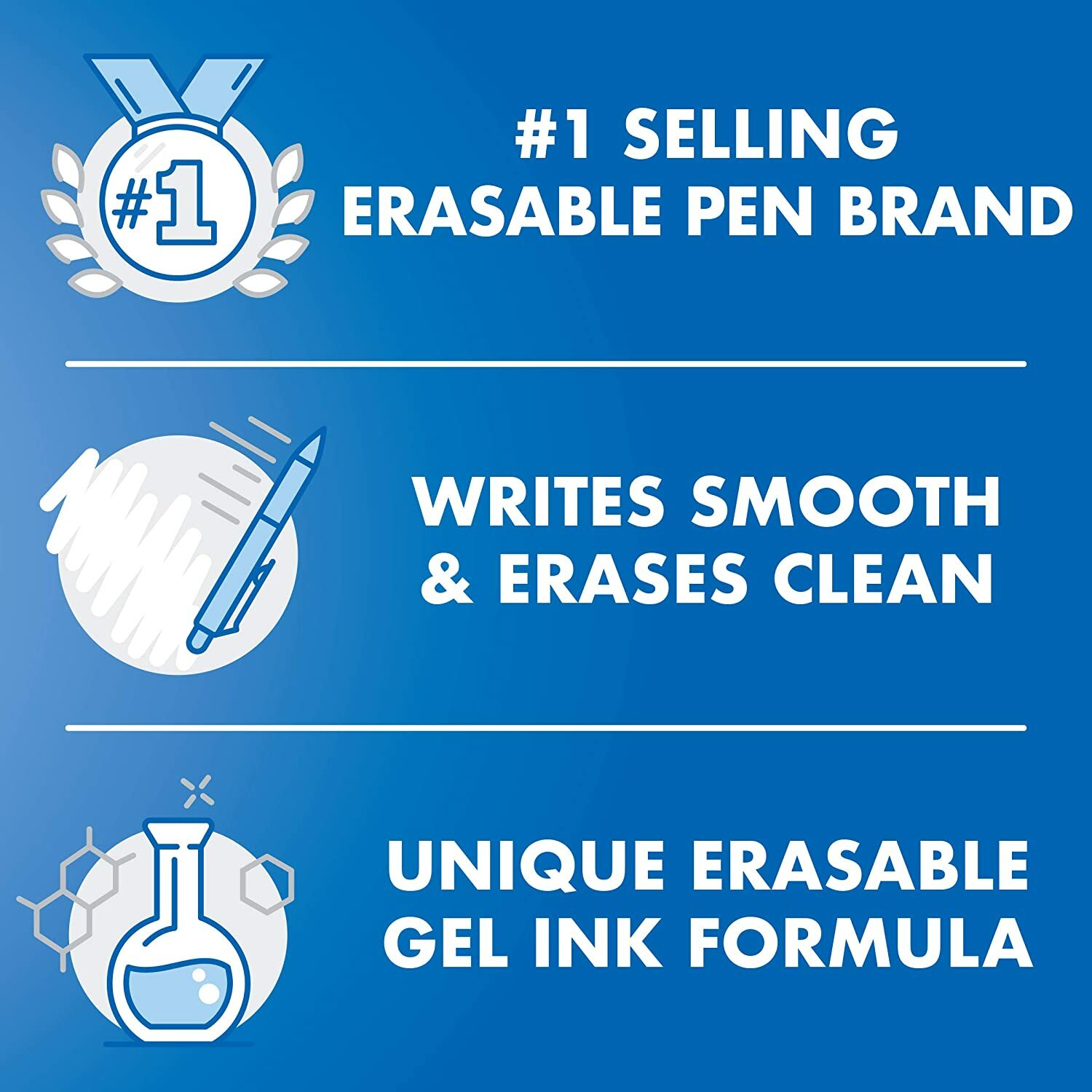 Pilot FriXion Ball Erasable Gel Ink Refills, Extra Fine Point, 3 Packs