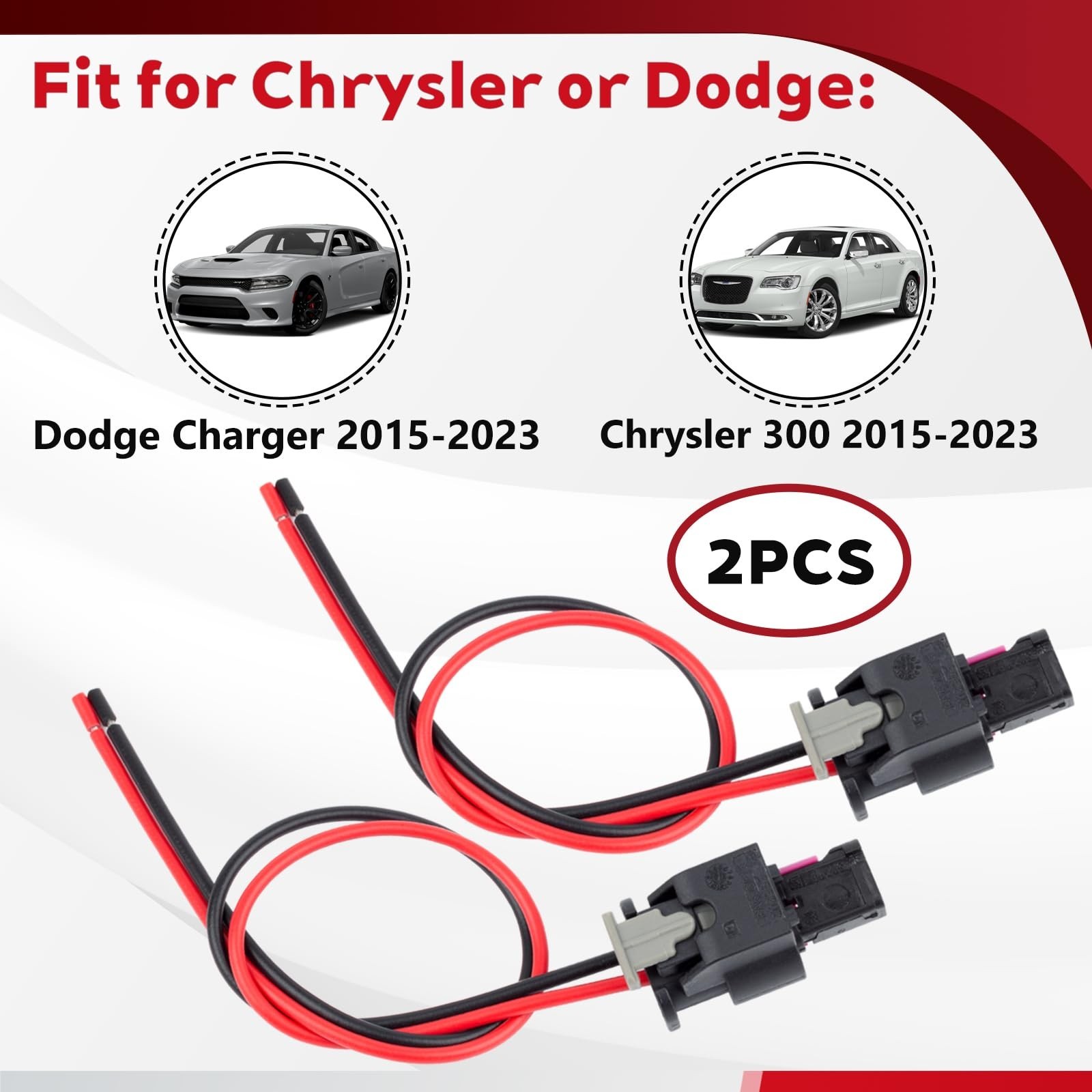 Side Marker Lights Pigtail Connector Wire Harness Fit Dodge Charger 2015-2023