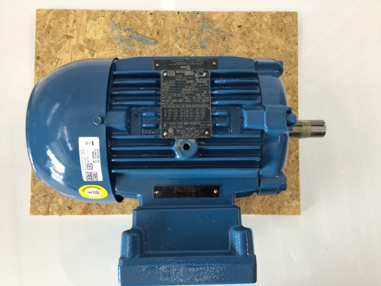 WEG 00218ET3E145T-W22 Electric Motor 11416577 3ph 2hp 230/460V 1750rpm 145T TEFC