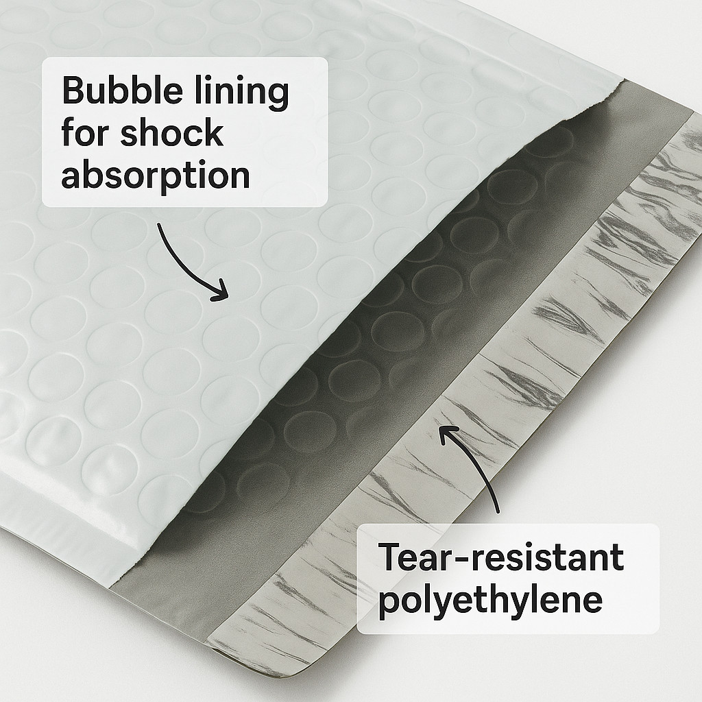 #2 8.5×12 Poly Bubble Mailers Fit 8.5×11 Padded Envelopes Self Seal