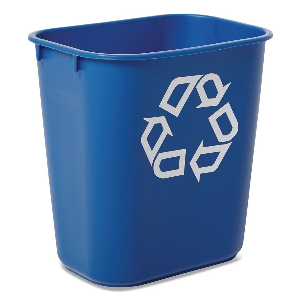 Rubbermaid Commercial 295573BE 13.63-qt. Deskside Recycling Bin – S, Blue New