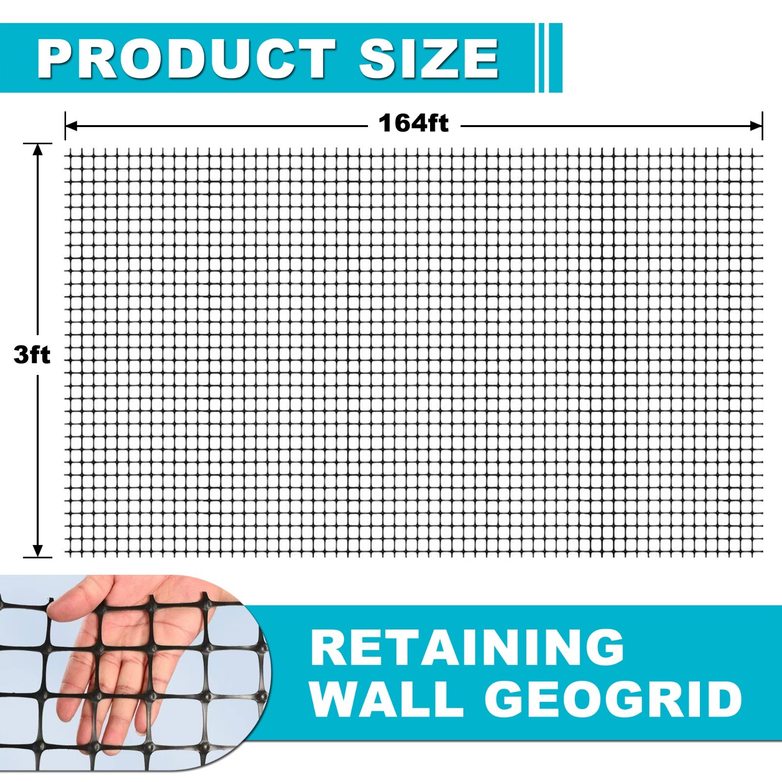 Geogrid for Retaining Wall, Bi-Directional Universal Stabilization Grid Fence US