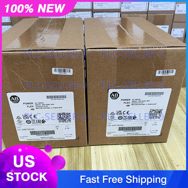 ONE Allen Bradley 22F-D8P7N103 New Sealed PowerFlex 4M-3.7 kW (5 HP) AC Drive