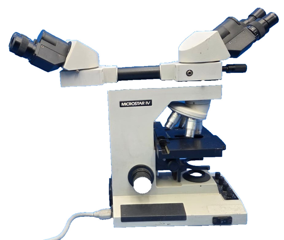 Reichert Microstar IV 410 Dual Head Microscope W/ 4x, 10x, 40x, 100x/1.25