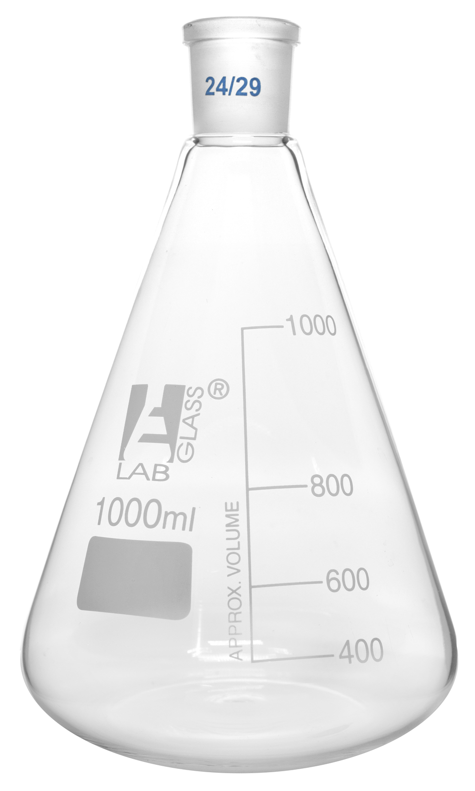 Conical Flask, 1000ml – with Joint, Size 24/29 – Borosilicate Glass – Eisco Labs