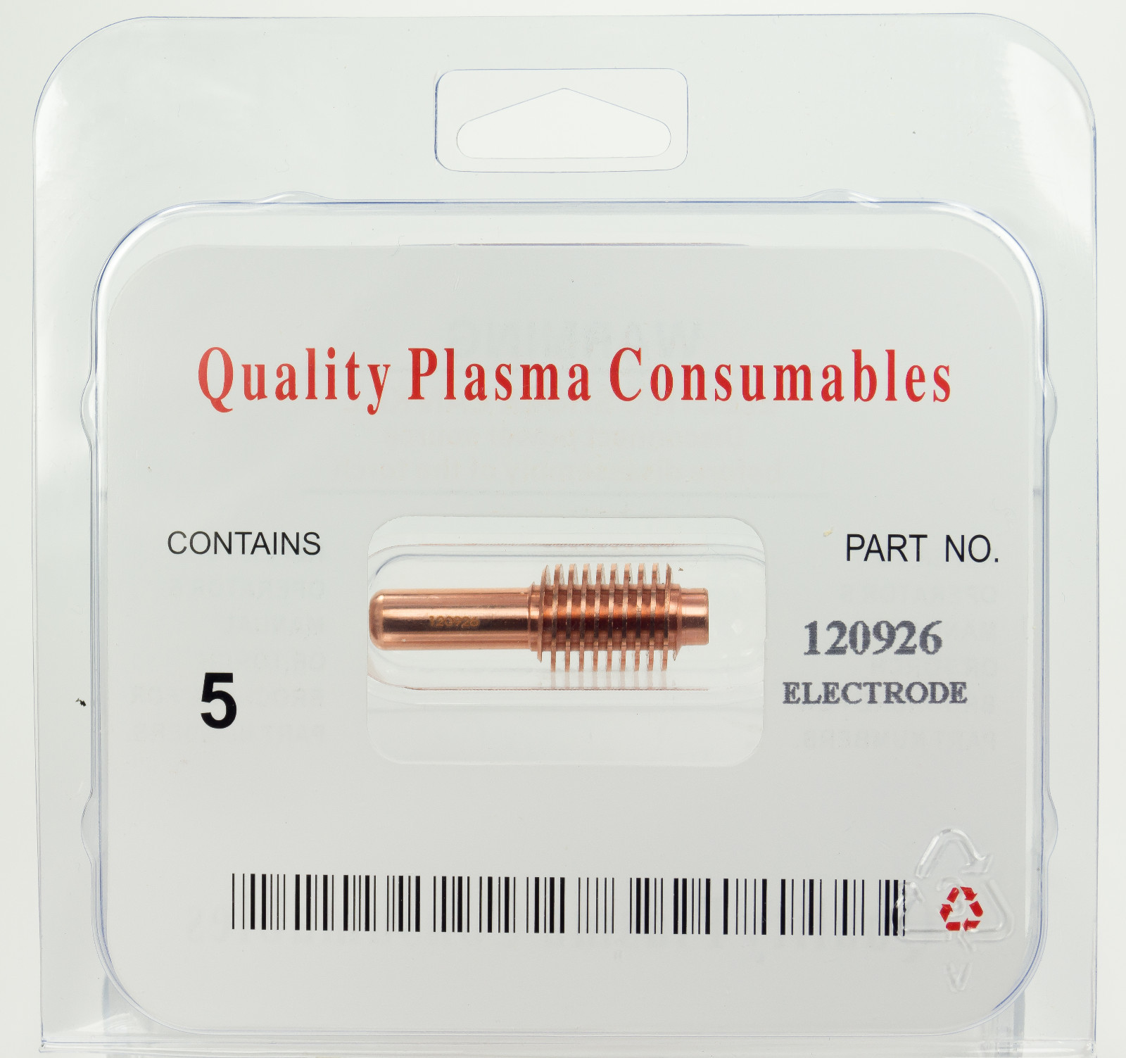 5 Pcs 120926 Fits Hypertherm® Powermax® 1000/1250/1650 Aftermarket Electrode