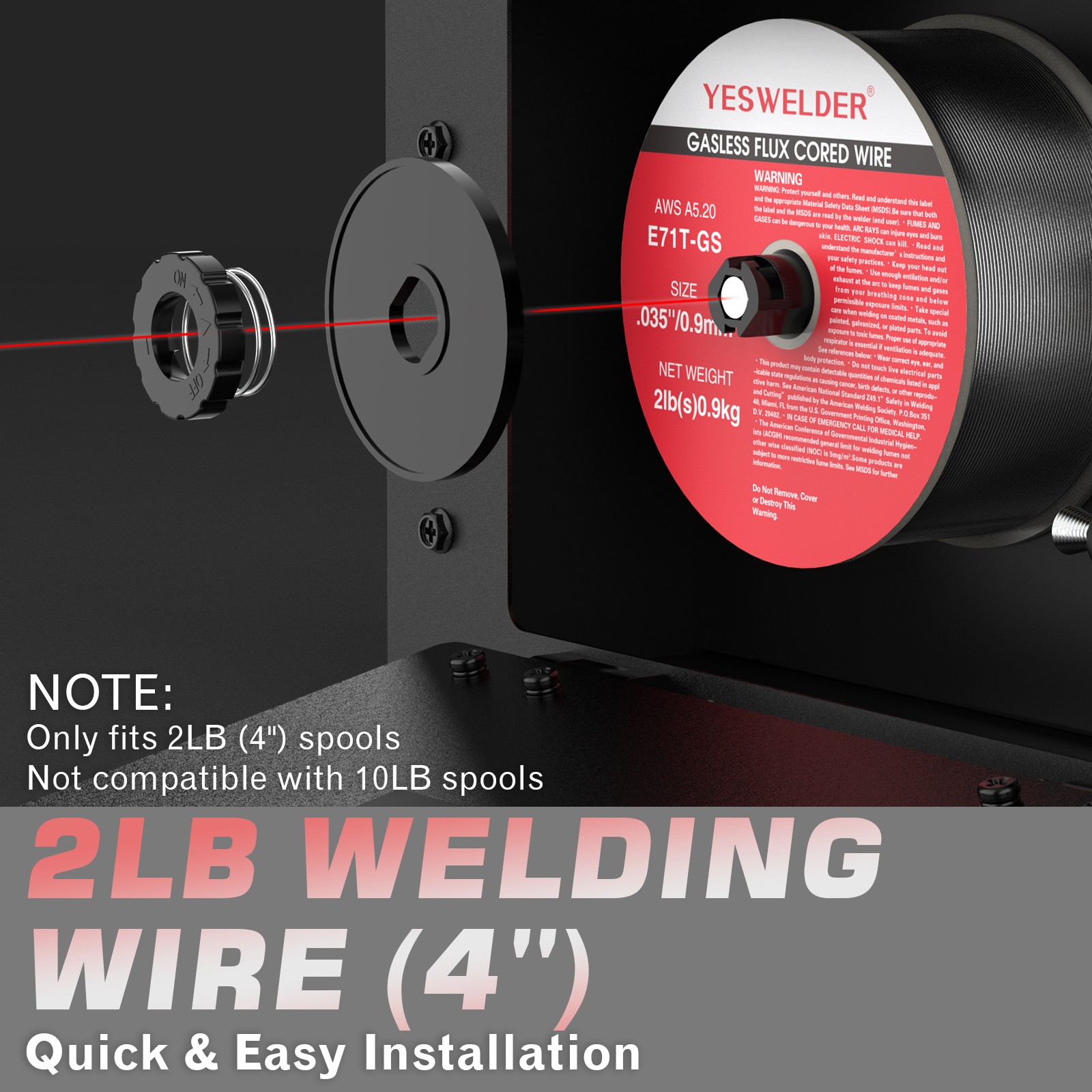 140A 110V Flux Core Gasless MIG/Lift TIG/Stick 3-in-1 Digital Display Welder
