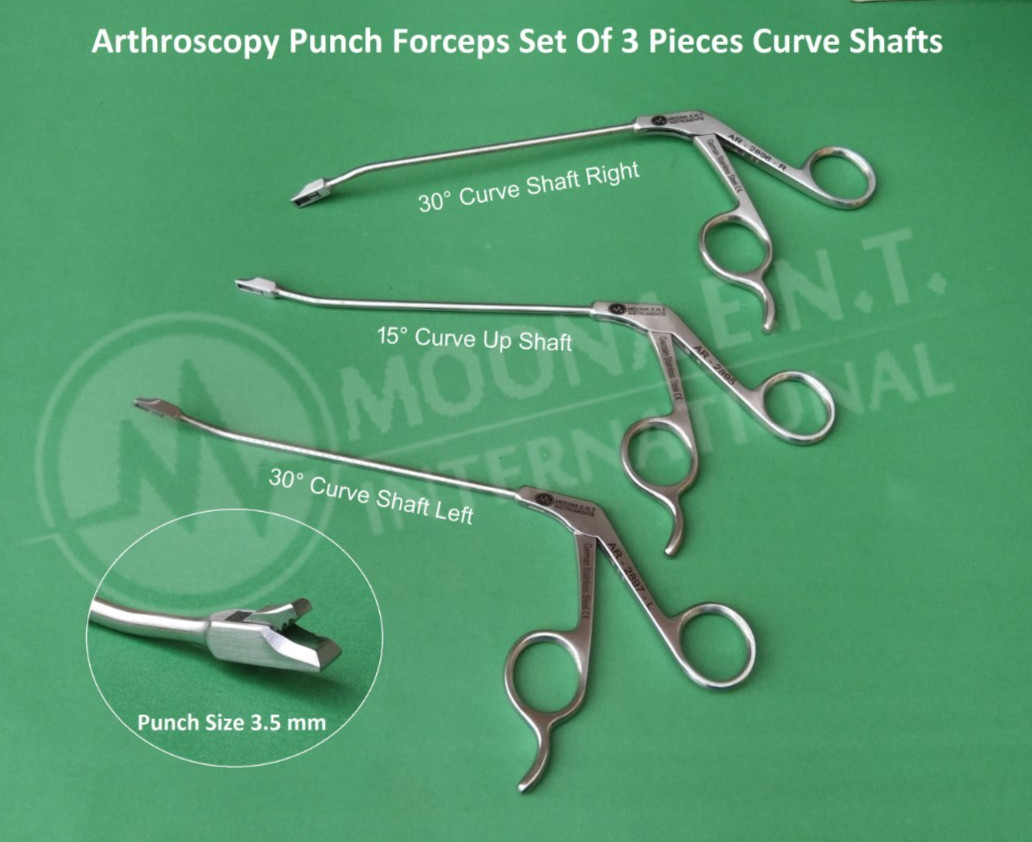 3.5MM KNEE ARTHROSCOPY STRAIGHT , CURVED LEFT AND CURVED RIGHT FORCEPS SURGICAL