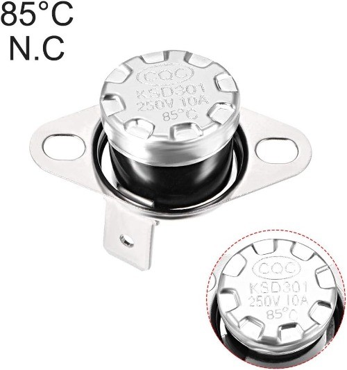 KSD301 Thermostat 85C 185F 10A NC Adjustable Snap Disc Temp Number of Items: 5