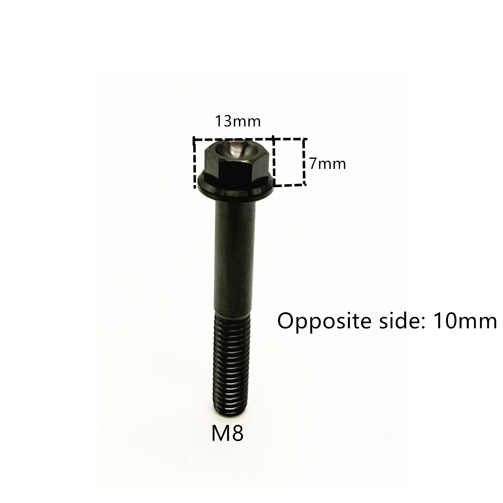 6 Pcs Titanium Bolt Flange Head Hex Screw M8x15/20/25/30/35/40/45/50/55/60/65mm
