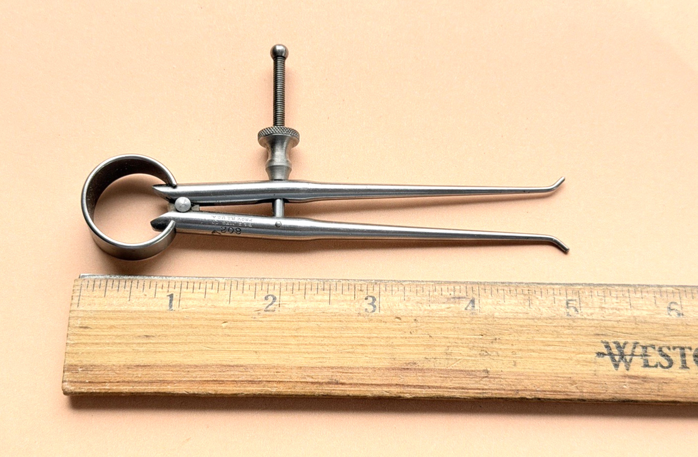 Brown & Sharpe Mfg. Co. No.802 Inside Calipers w/Round Legs; 4” Size & Capacity.