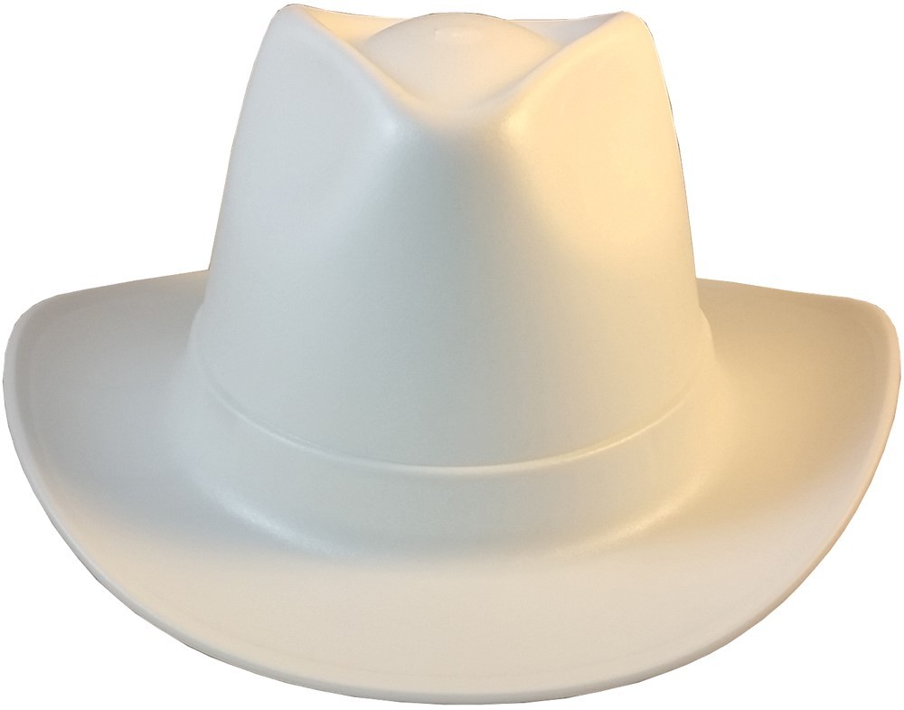 Occunomix Western Cowboy Hard Hat with Ratchet Suspension – White