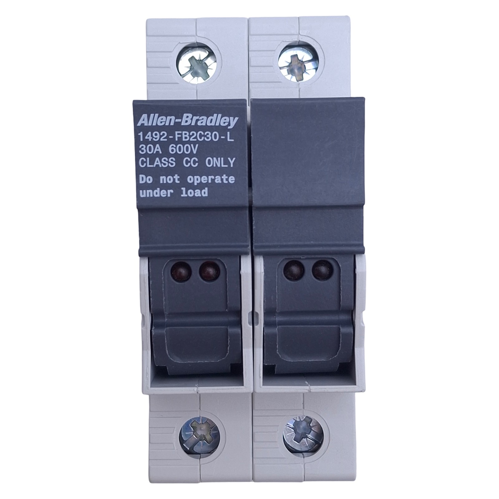 Allen Bradley 1492-FB2C30-L Fuse Holder, 2-Pole, Class CC, 30A 600V, DIN Rail