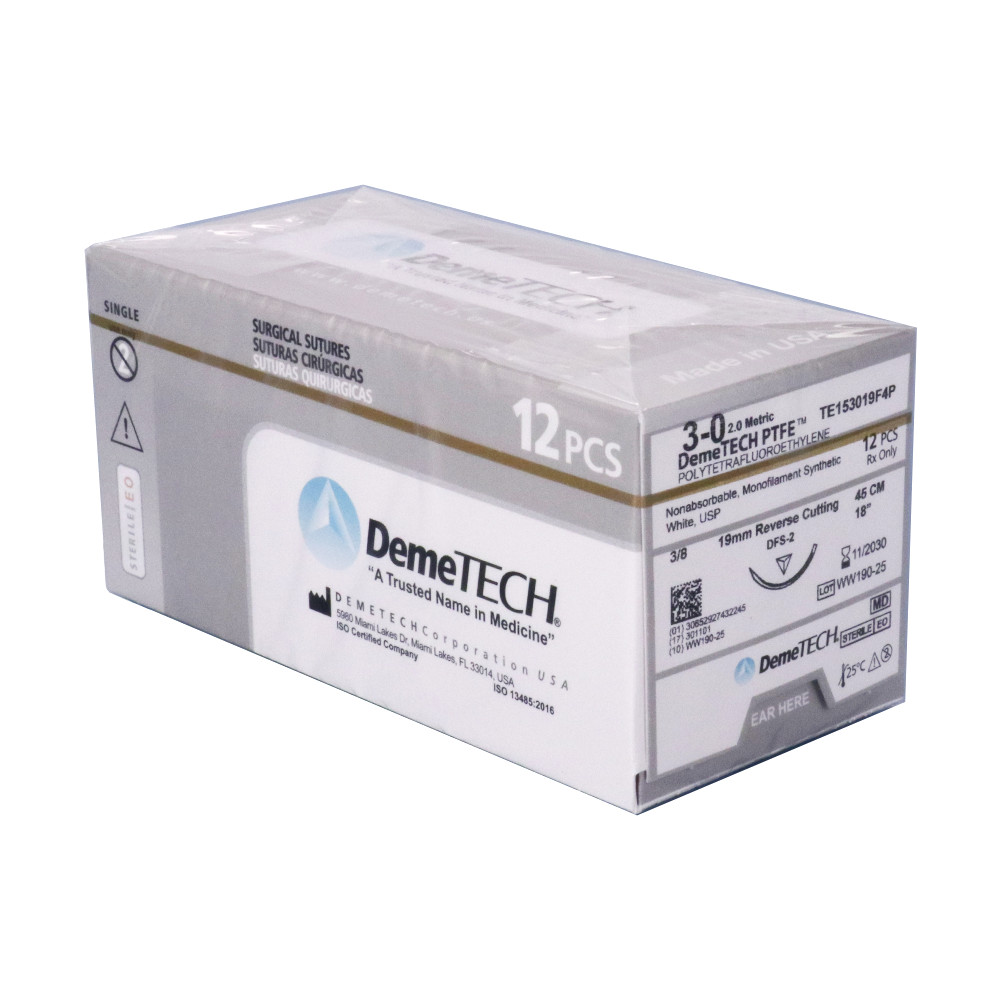 DemeTECH® Surgical Suture 3/0 4/0 45/75cm Materials Absorbable Braided Coated