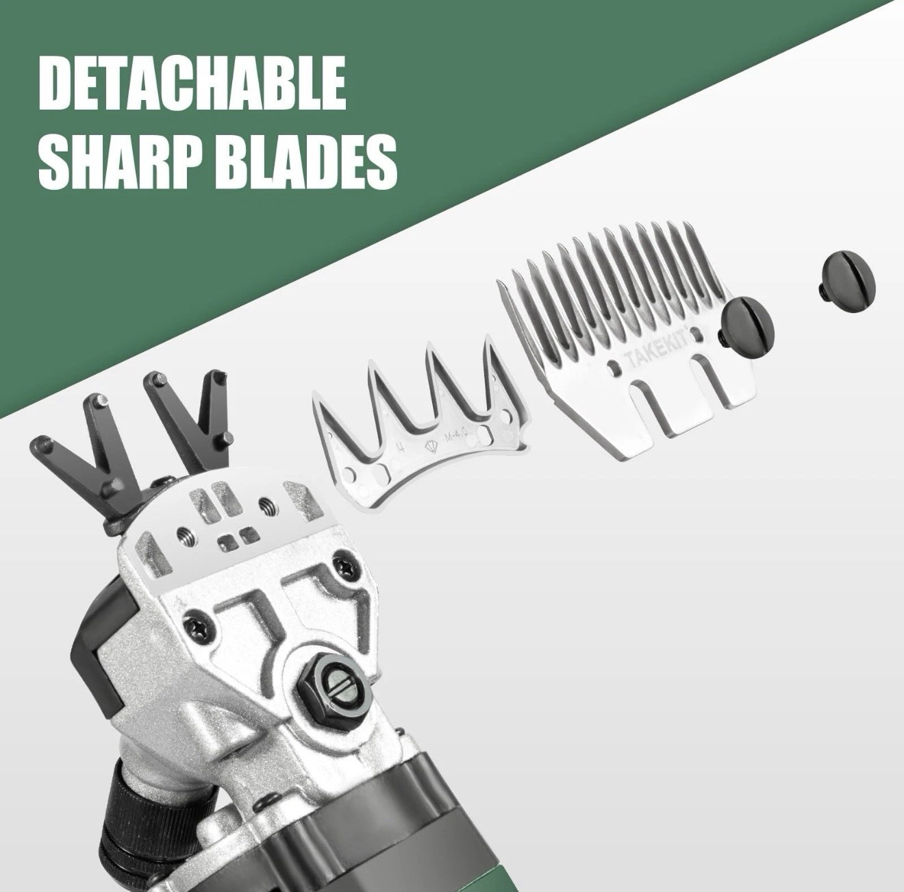 TAKEKIT Professional Electric Sheep Shears 6 Speeds, 380W