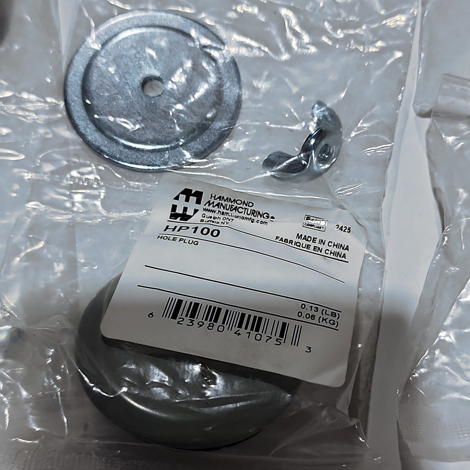 Hammond HP100 Hole Plug 1.88″ OD Gray Panel Cover Cap Lot of 10 NEW RoHS ✅