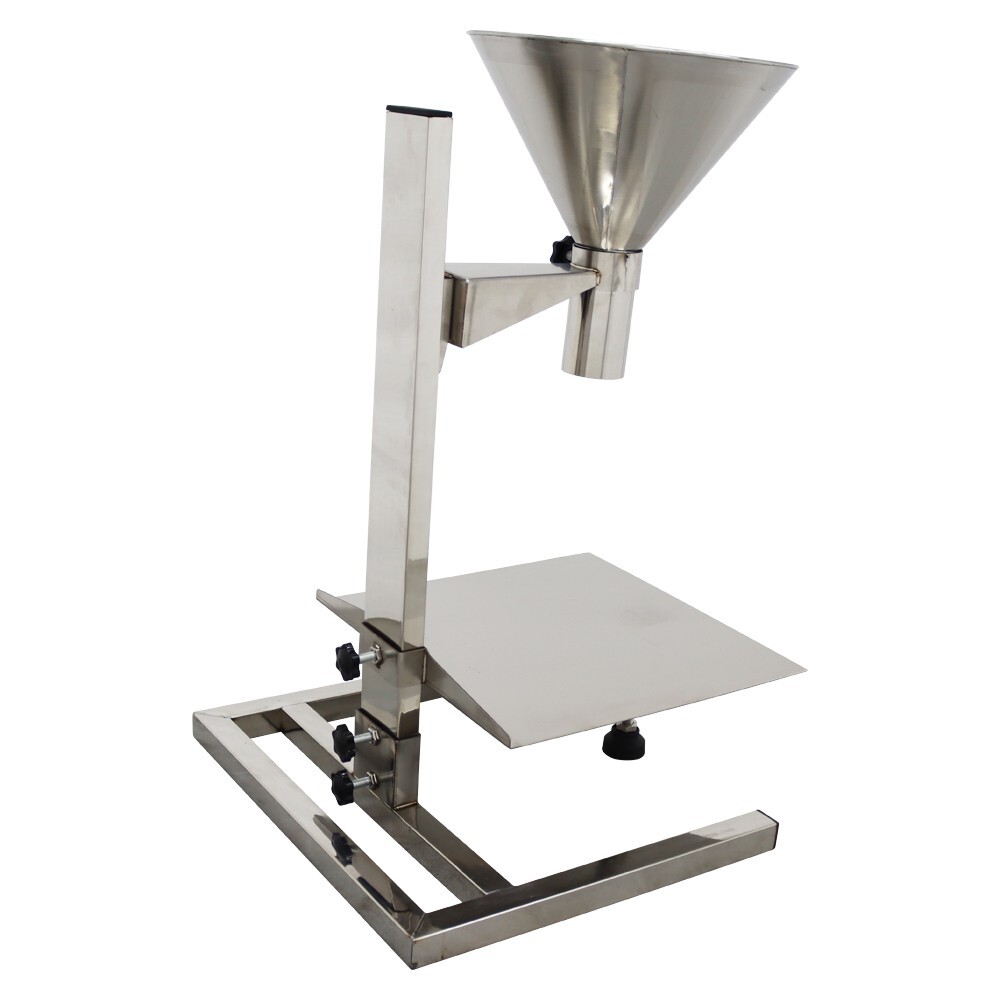 5cm Stainless Steel Manual Feeding Hopper with Support Stand Packaging Tool