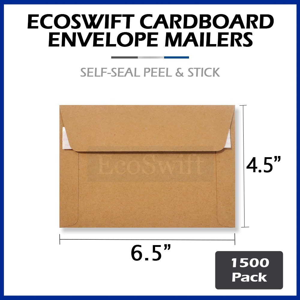 1500 – 6.5×4.5 ECOSWIFT SELF SEAL SHIPPING FLATS CARDBOARD ENVELOPE MAILER BROWN