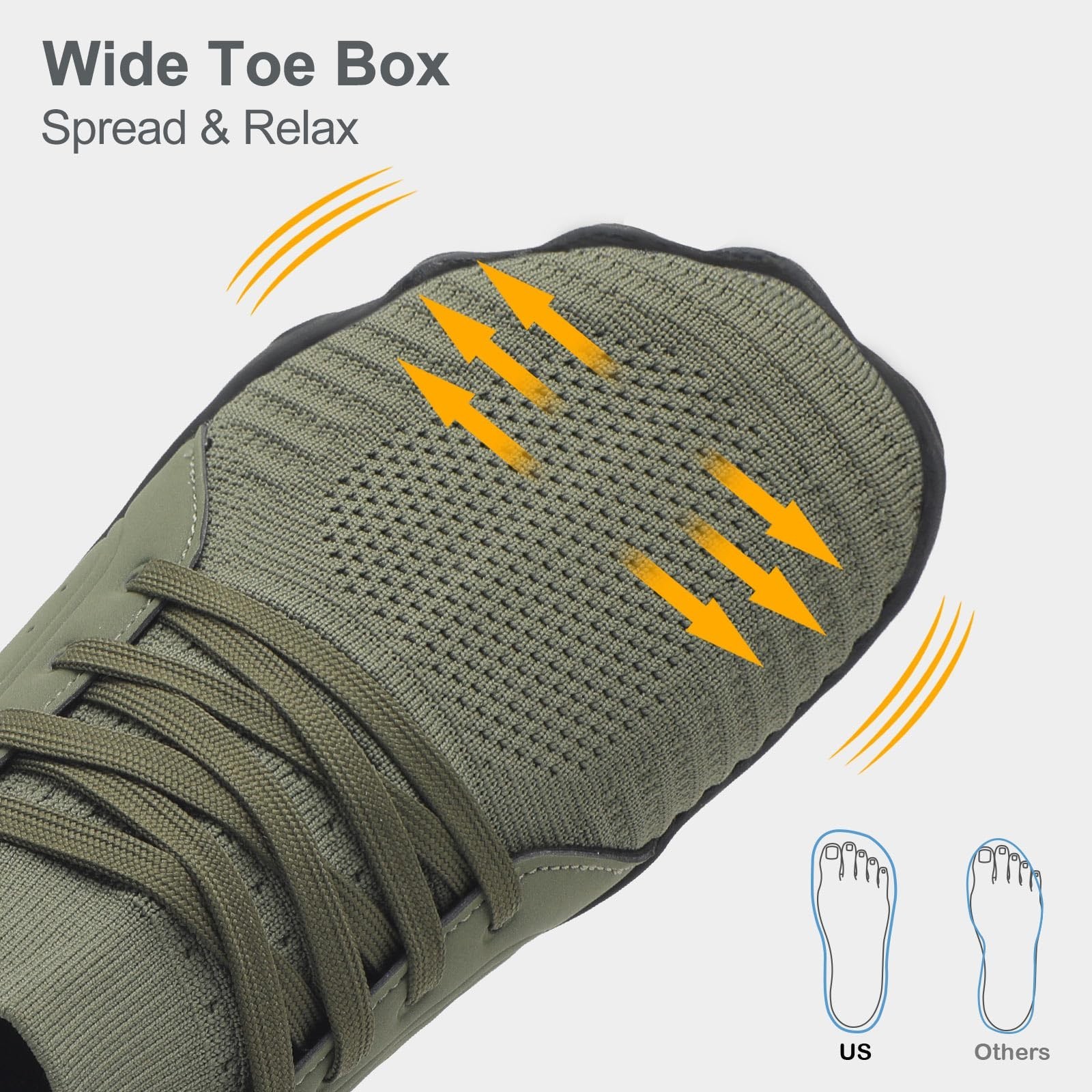 relxfeet Men’s Barefoot Trail Running Shoes Minimalist Wide Toe Box Design Ze…