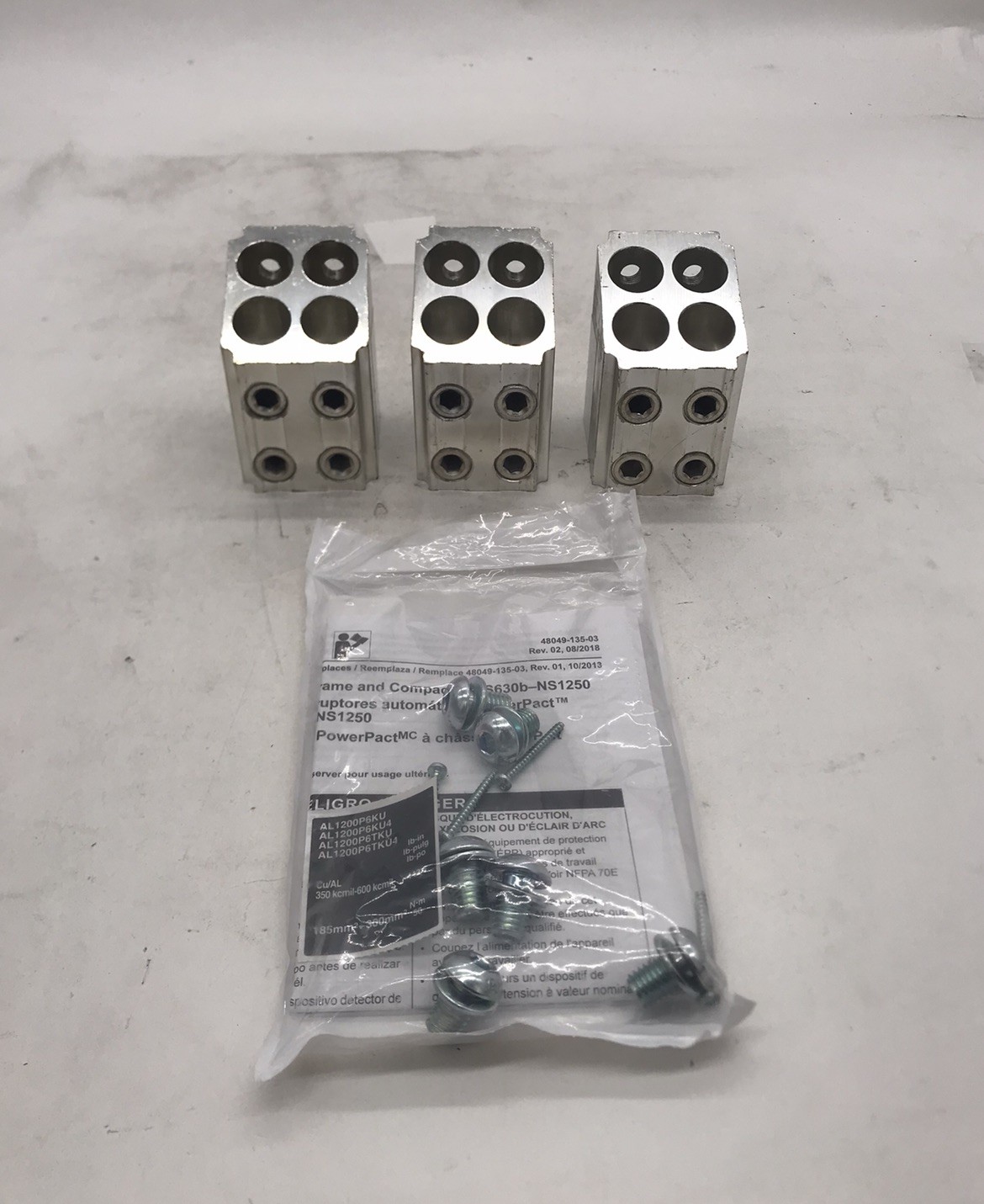HOUSTON STOCK NEW SQD AL1200P25K LUG TERMINAL KIT 1200 A FREE 2DAY AIR BUY NOW