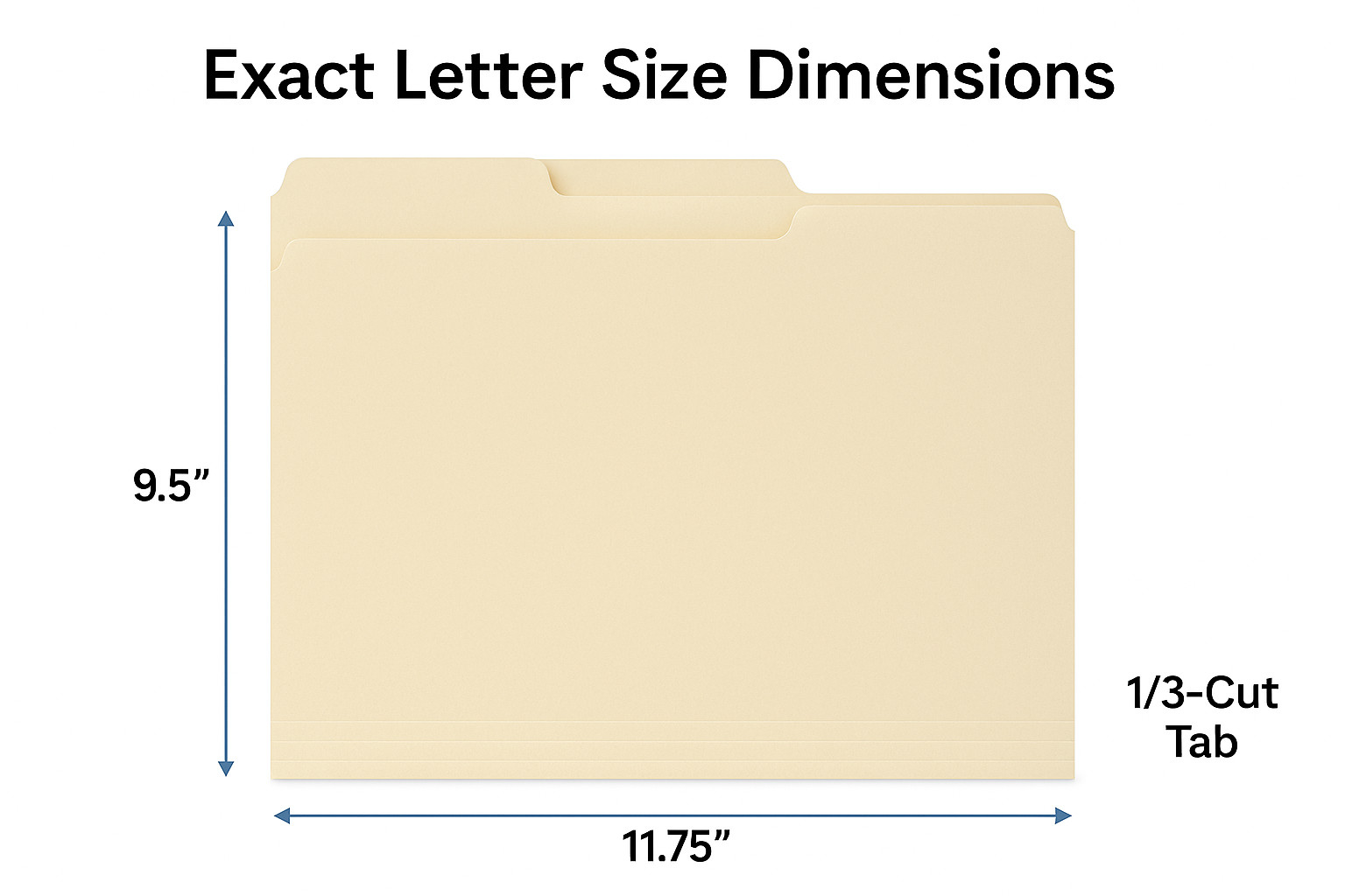 Pendaflex Letter File Folders Manila 1/3-Cut Tabs 11 Pt Stock 150 Pack BubbleBox