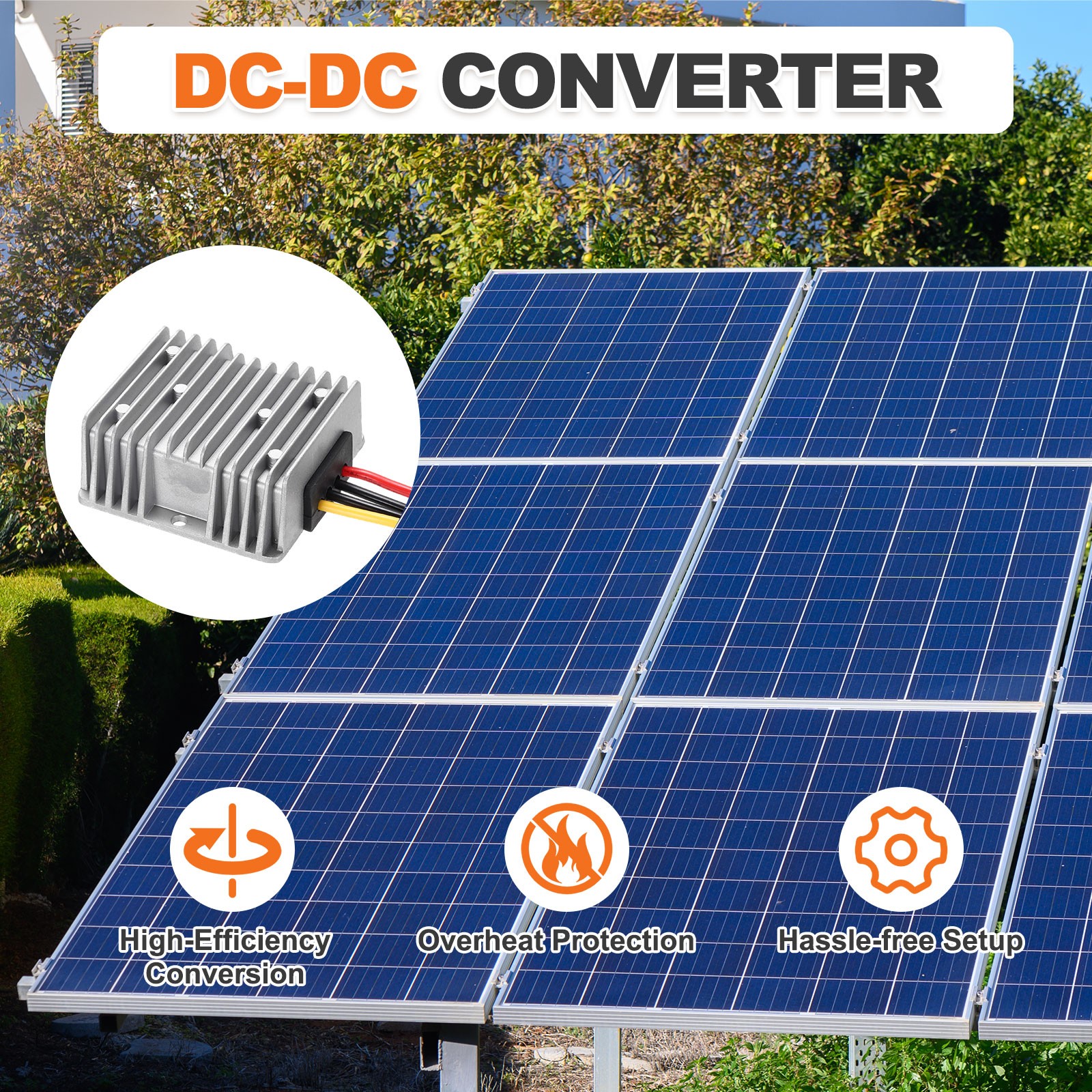 DC 8-40V to DC 5V Power Converter, Output 15A 75W with Fuse for Car Truck