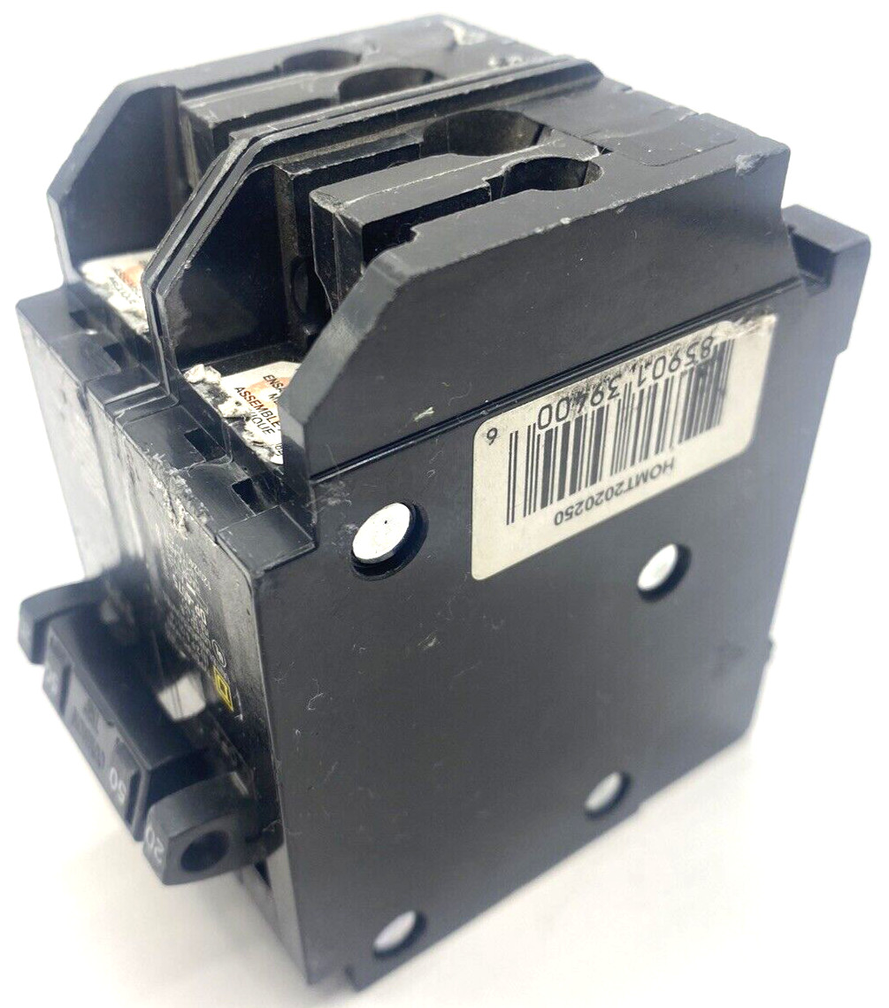 Homeline HOMT2020250 Quad 2 1 Pole 20 Amp 1 2P 50A 120 240V AC Square D Breaker