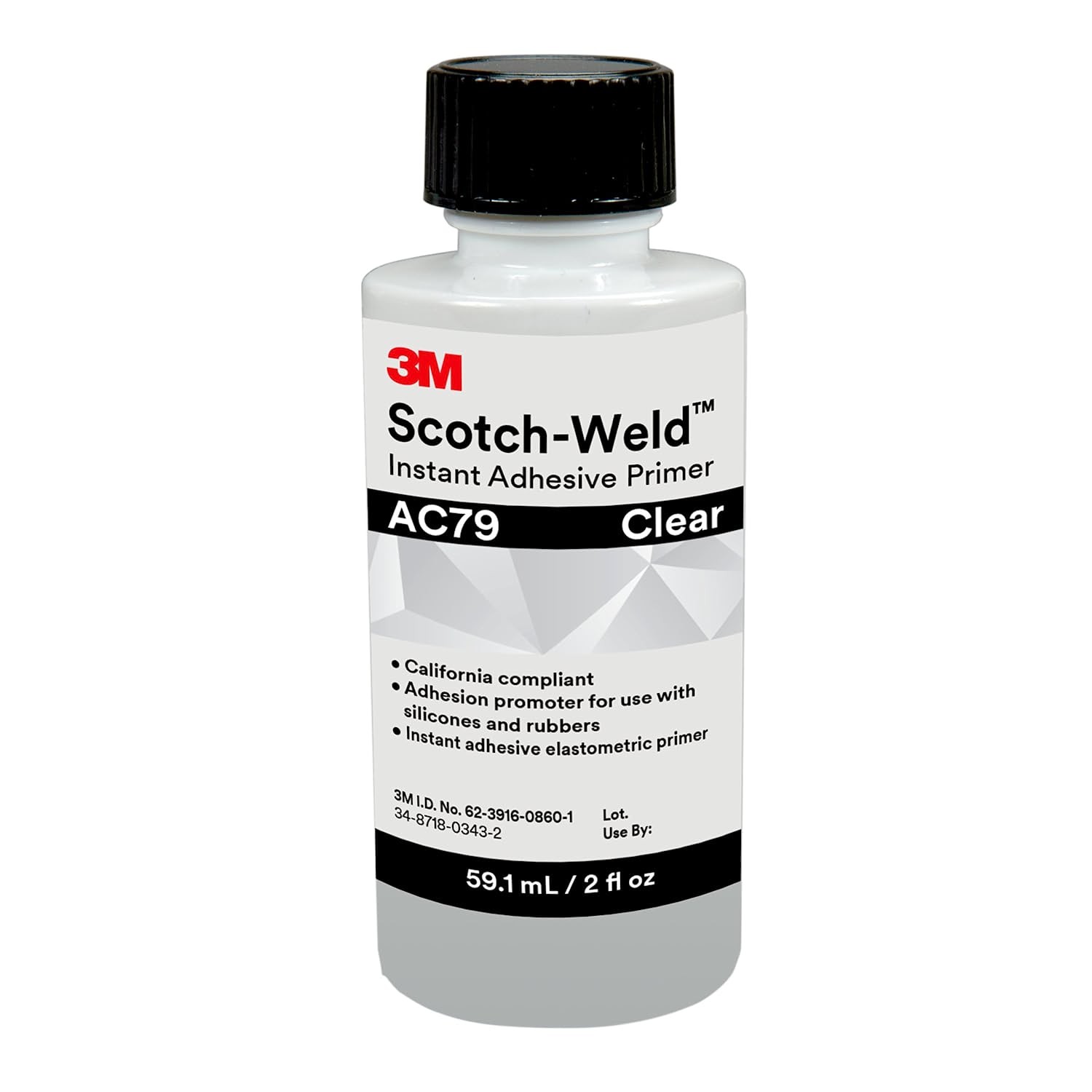 7100039262 – 3M Scotch-Weld Instant Adhesive Primer AC79 Clear 2 fl oz Bottle