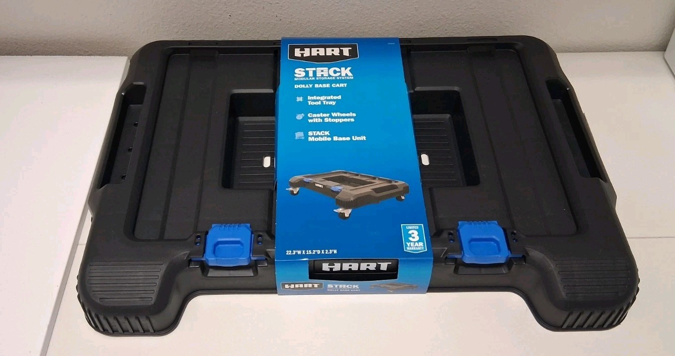 HART Stack System Dolly w/ 4 Wheels and Lockable Casters, 220 Lb Capacity