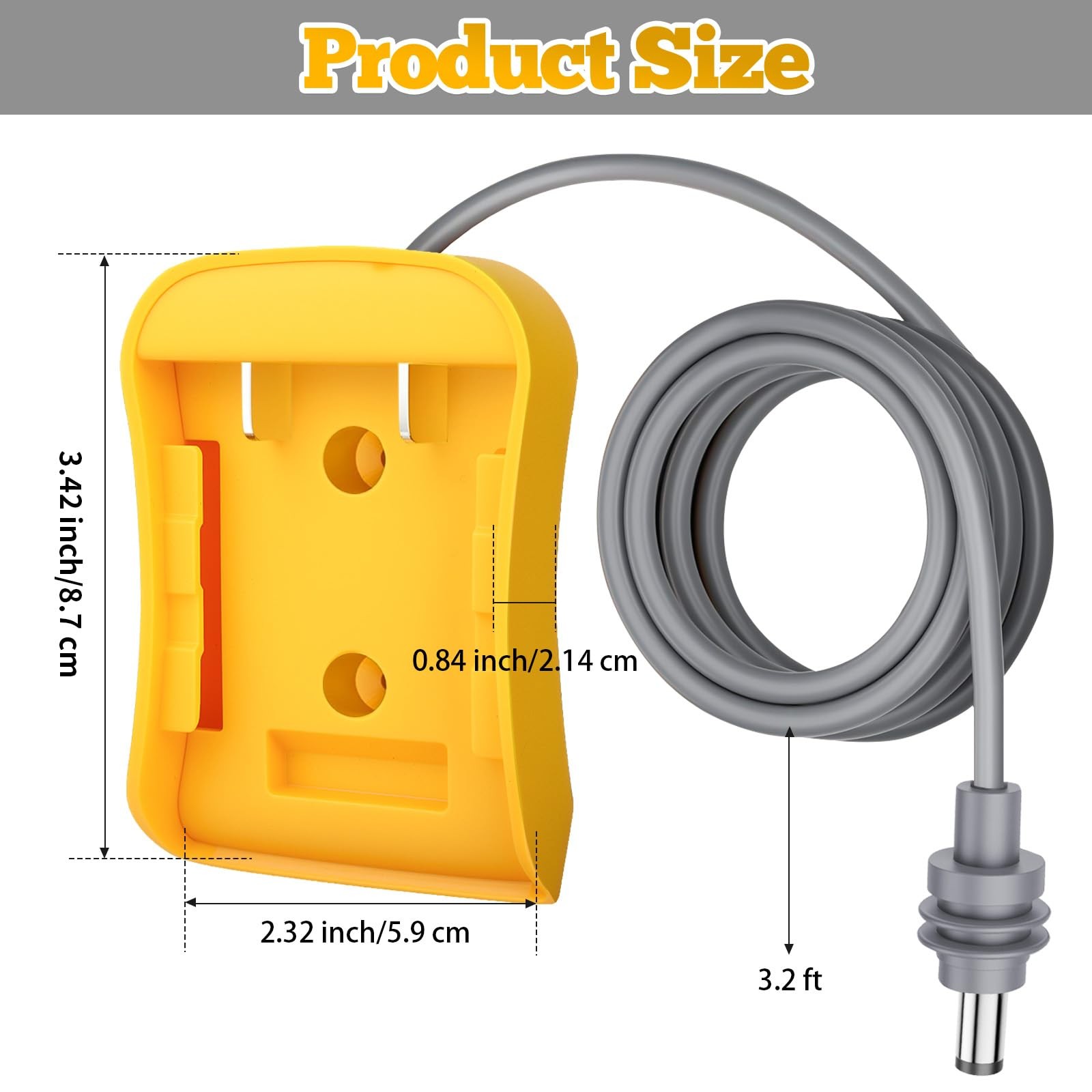 Starlink Mini Adapter for DeWalt 20V Battery- 3.2FT Portable Power Cord Adapt…