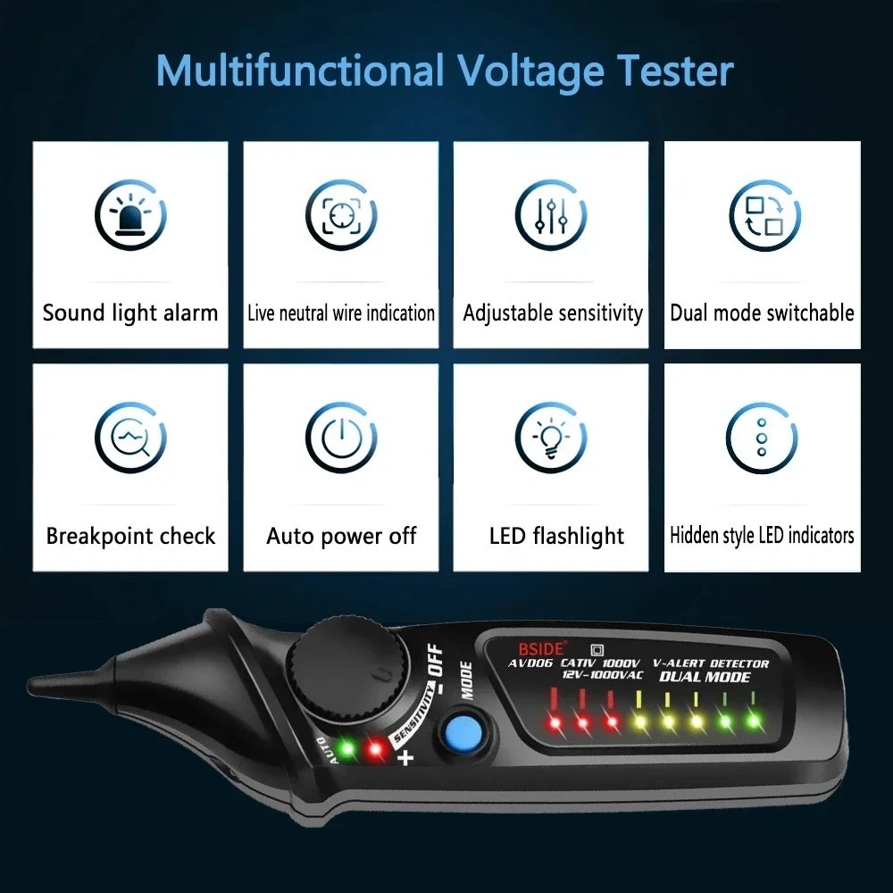 Non-Contact Voltage Tester Smart NCV Circuit Continuity Checker