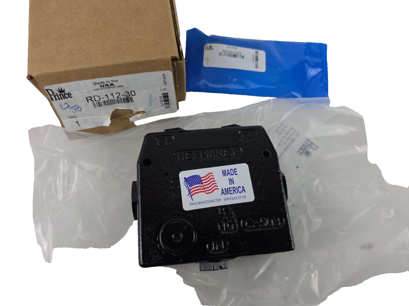 Prince Mfg SAE 12 Hydraulic Flow Control Valve RD-112-30 9-4169-12