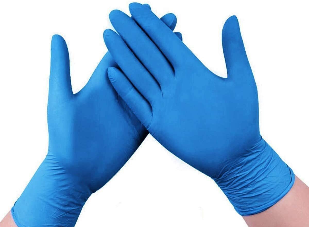 SereneLife 1000Pcs Soft Industrial Glove Nitrile Vinyl Large Size/Powder-Free
