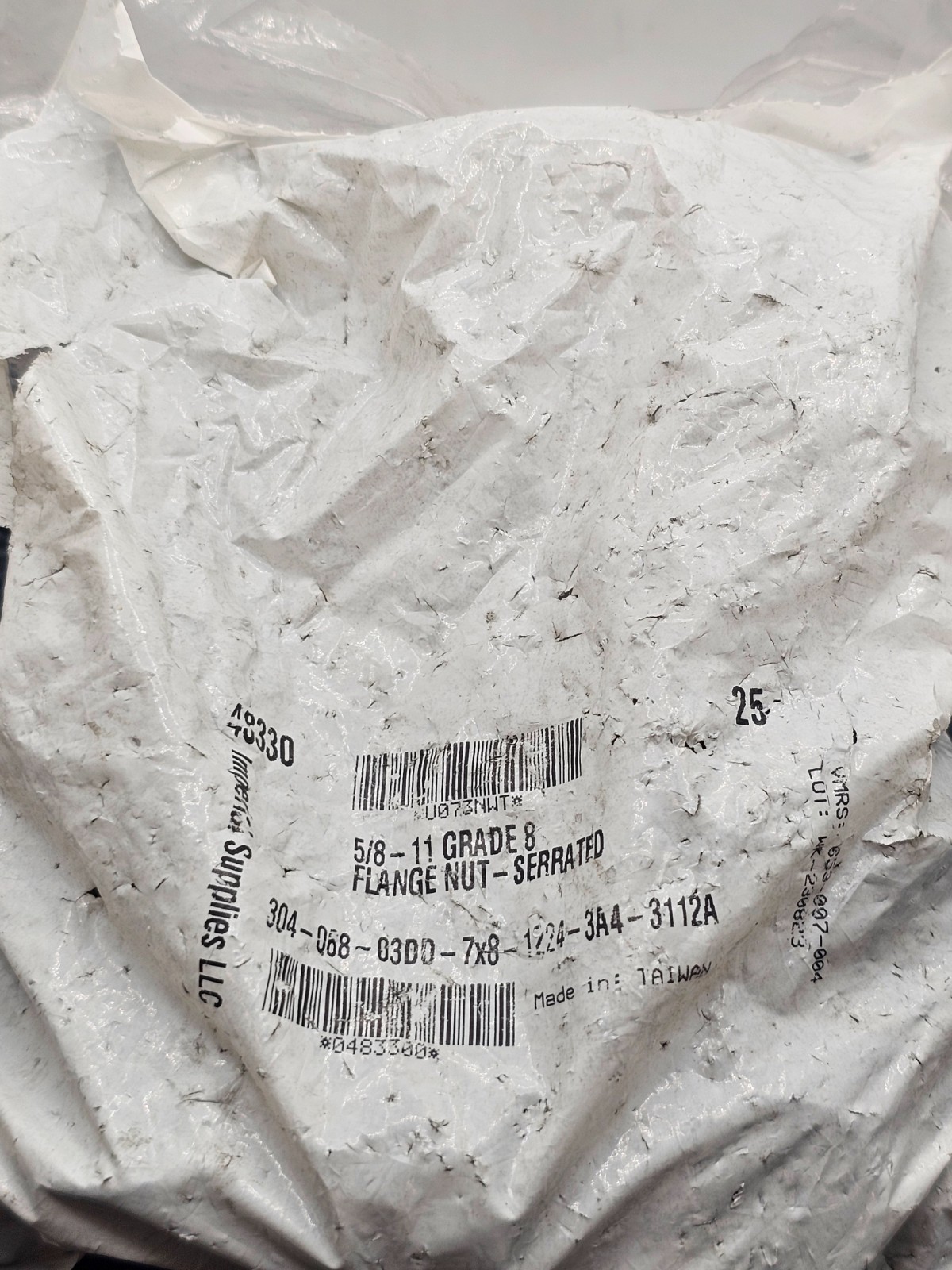 (QTY 25) Imperial 48330 Serrated Flange Nut 5/8″-11 Gr.8 Steel Phosphate & Oil