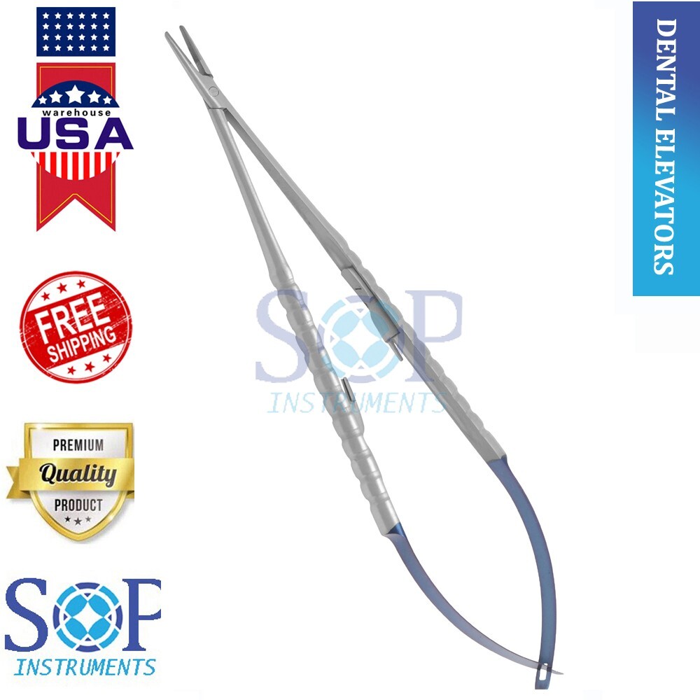Dental Surgical Needle Holder Castroviejo 18 cm (7″) Straight by SOP instruments